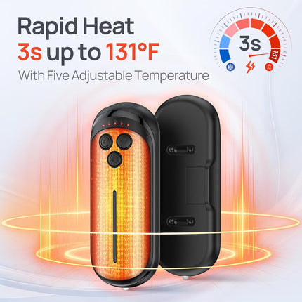 2-Pack Rechargeable Hand Warmers – 6000mAh Portable Electric Warmers