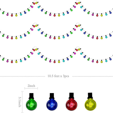 2D Flat Light Bulb Garland Kit | Colorful Christmas Party Decoration Banner
