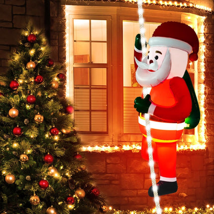 Christmas Inflatable Outdoor Decorations, 9.8FT LED Lights with 2.7FT Luminous Santa