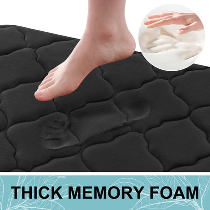 Memory Foam Bath Mat 24x16 – Soft, Absorbent, Non-Slip Rug for Bathroom Floor