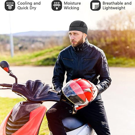 Skull Cap Helmet Liner – Cooling Mesh Beanie for Cycling & Running