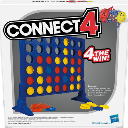 Connect 4 Strategy Board Game for Kids Ages 6+, Classic 2-Player Game