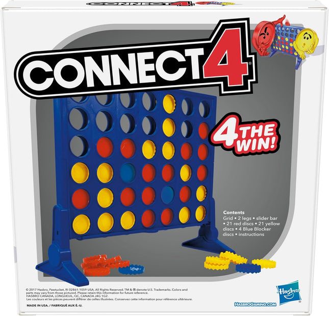 Connect 4 Strategy Board Game for Kids Ages 6+, Classic 2-Player Game