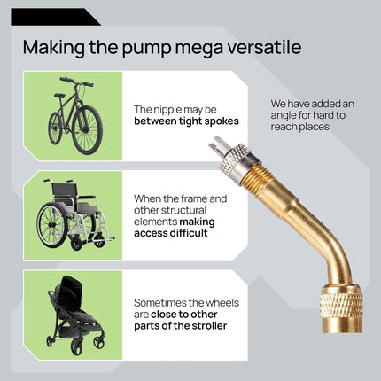 Bicycle Floor Pump – Dual Valve Hand Pump for Bikes, Strollers & Sports Balls