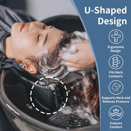 Silicone Shampoo Bowl Neck Cushion – Ergonomic Hair Washing Support Pillow