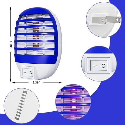 4 Pack Indoor Bug Zapper Mosquito Trap with LED Light for Home Office