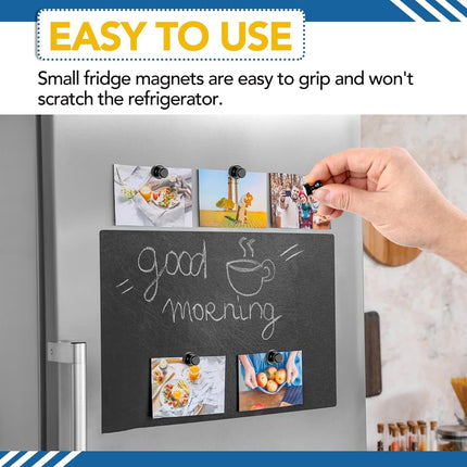 16Pcs Refrigerator Magnets – Black, Magnetic Locker & Calendar Accessories