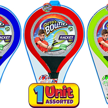 Beach Paddle Ball Set 2 Rackets Ball & Birdie Outdoor Beach Garden Game Toy