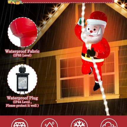 Christmas Inflatable Outdoor Decorations, 9.8FT LED Lights with 2.7FT Luminous Santa