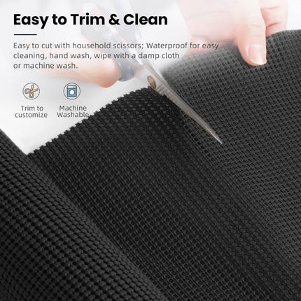 Black Shelf Liner – Thick, Non-Adhesive, Perfect for Drawers & Cabinets