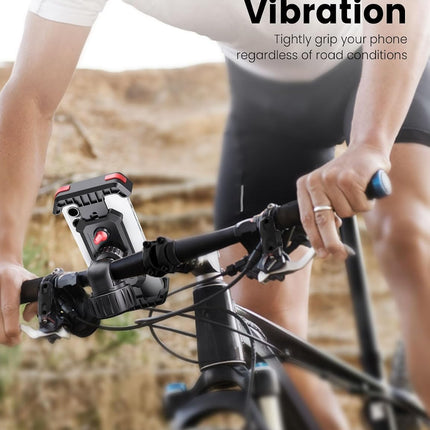 2026 Upgraded Bike Phone Holder, 1S Quick Install Handlebar Mount for iPhone Samsung