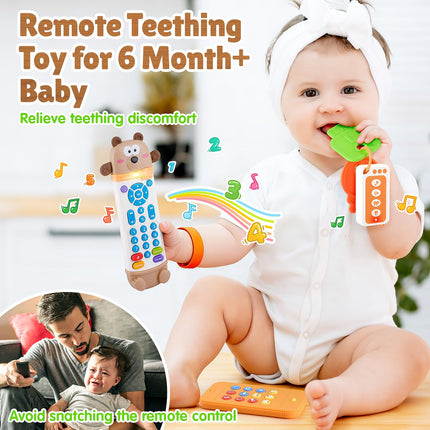 Baby Remote Control Teether Toy – Phone, Keys & Car with Lights & Sounds