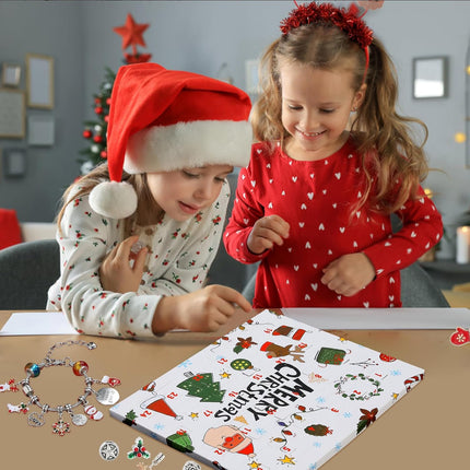 Christmas Advent Calendar Bracelets 2025 – 24-Day Xmas Countdown DIY Jewelry Making Kit