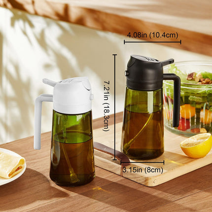 Original 16oz 470ml Olive Oil Dispenser Bottle Sprayer Black Green Kitchen Tool