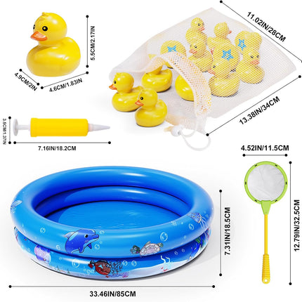 Duck Matching Game with 20 Numbered Ducks Pool Nets Kids Outdoor Toy