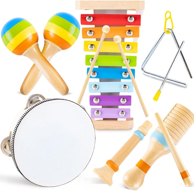 Montessori Toys – Wooden Musical Instruments for Toddlers 1–3 Years