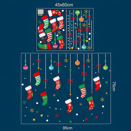 Christmas Garter Window Decals – DIY Static Clings for Living Room & Storefront