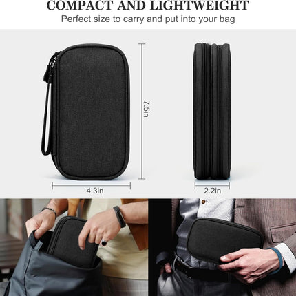 Travel Cable Organizer Pouch – Waterproof Electronic Accessories Carry Case