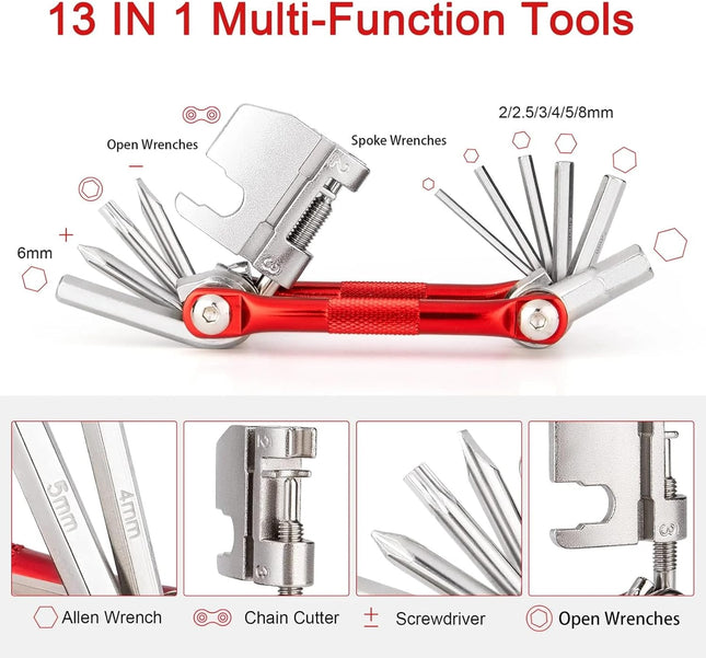 Complete Bike Repair Kit: Pump, Tools & Saddle Bag for Tire Repairs and Cycling Maintenance