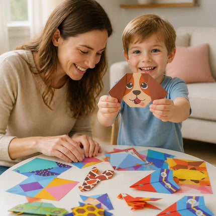 98-Piece Origami Kit for Kids, 47 Patterns, 49-Page Guide, DIY Craft Ages 5+