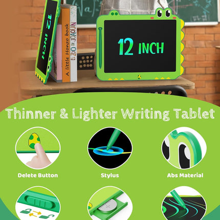 LCD Writing Tablet for Kids – 12” Colorful Doodle & Drawing Board