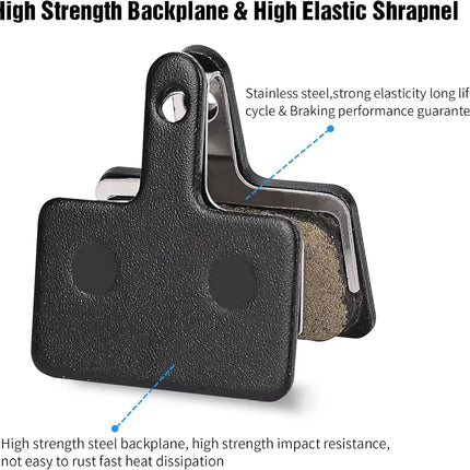4 Pairs Bike Brake Pads with Tools, Compatible with Tektro Shimano MT200 M355 M446