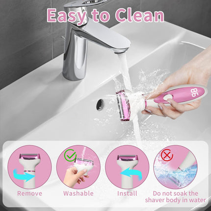 2026 Electric Razor for Women & Men – 4-in-1 Wet/Dry Hair Removal, Purple