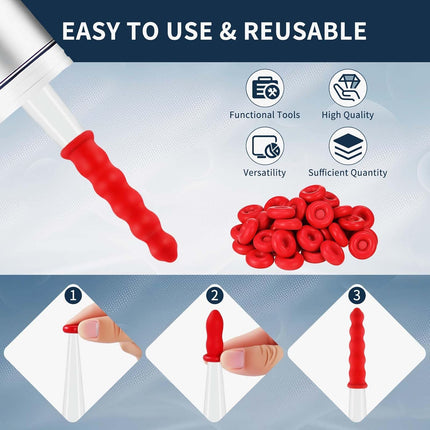 35 Pieces Caulk Caps – Tube Covers for Sealing & Preserving Caulk (Red)
