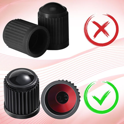 20 Pcs Tire Valve Stem Caps – Universal Black Plastic Covers for Cars, Bikes, Trucks