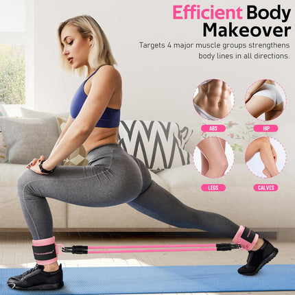 Ankle Resistance Bands with Cuffs: Glutes & Leg Workout Equipment for Women
