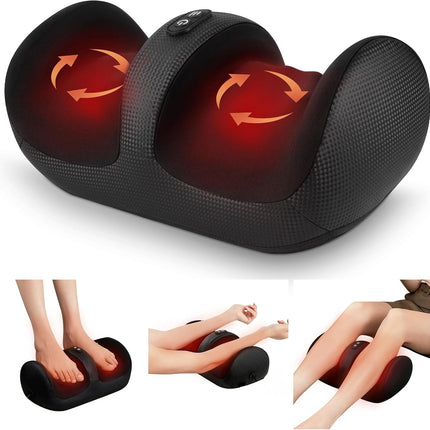 Foot Massager with Heat & Roller for Shiatsu Relaxation and Pain Relief