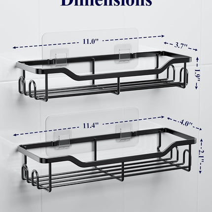 2-Pack Shower Organizer – No Drill Stainless Steel Caddy for Bathroom