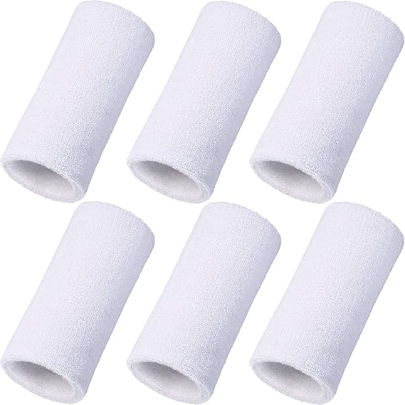 Men & Women Athletic Wristbands – 6" Sweat Absorbing for Tennis & Running