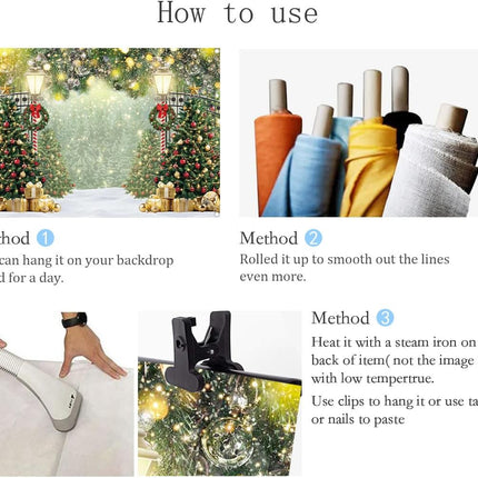 Christmas Tree Backdrop 7x5ft – Winter Glitter Bokeh Photography Background