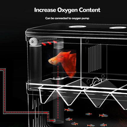 Large Acrylic Aquarium Fish Breeder Box Floating Hatchery Tank for Betta Guppy Shrimp