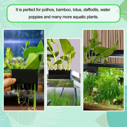 2PC Aquarium Plant Holder Cups with 7 Holes, Hanging Fish Tank Pothos Root Planters
