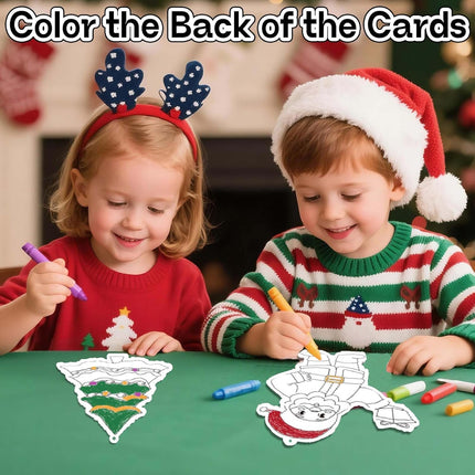 Christmas Art Craft Kit for Kids 10 Sets Mosaic Stickers Travel Toy Gifts