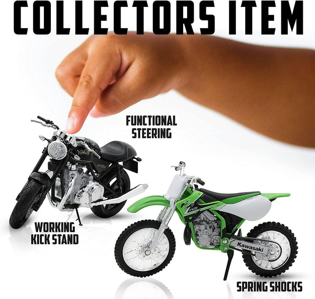 Kawasaki Ninja ZX-10R Diecast Motorcycle Model 1:18 Scale Green Sport Bike Replica