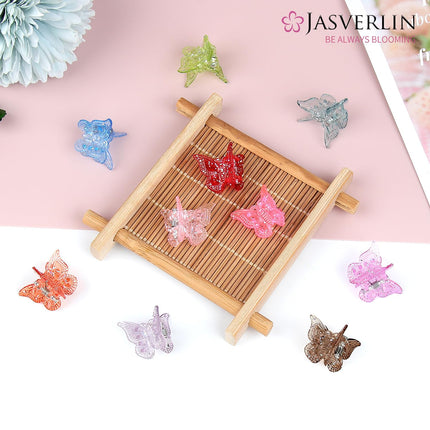 50 Pack Small Sparkly Butterfly Hair Clips Cute 90s Style Accessories