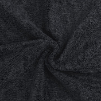 Black Salon Towels – Pack of 12, Soft & Absorbent Microfiber, 16x29 in
