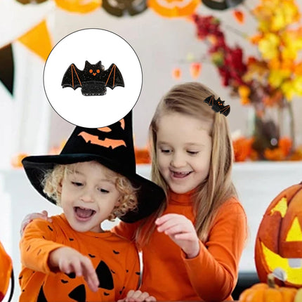 12-Piece Halloween Hair Claw Clips, Pumpkin Ghost Bat Spiderweb Hat Designs