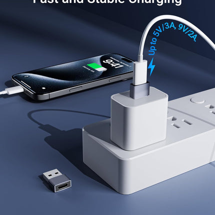 3 Pack USB C Female to USB Male Adapter Aluminum Converter for Devices