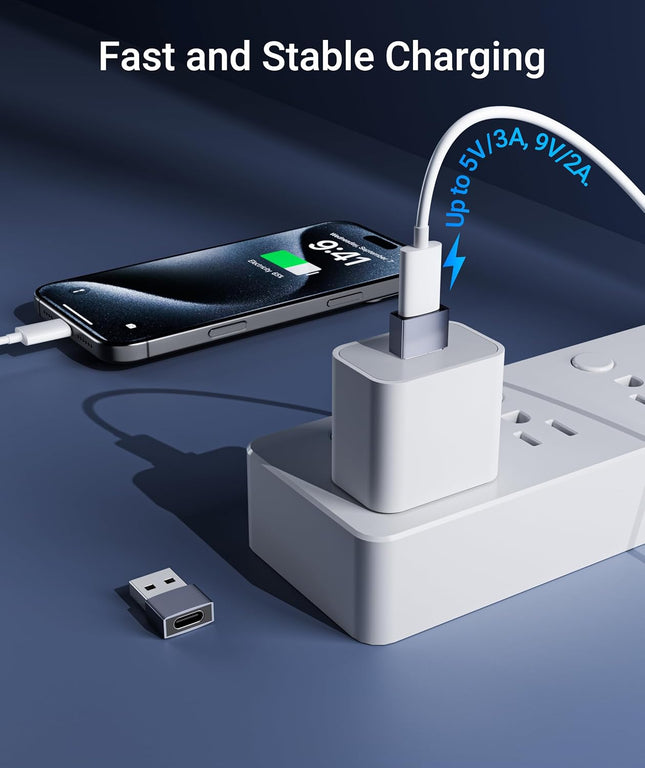 3 Pack USB C Female to USB Male Adapter Aluminum Converter for Devices