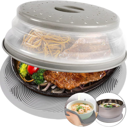 Microwave Place Mat & Food Cover – Multi-Use Silicone Kitchen Accessory
