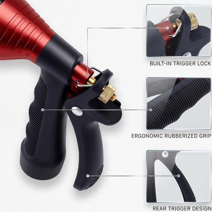 Garden Hose Spray Nozzle with Adjustable Water Flow for Outdoor Use