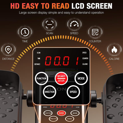 Under Desk Electric Elliptical Machine with Remote 12 Speeds for Home