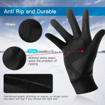 Cycling & Running Gloves – Touchscreen Compatible, Anti-Slip Warm Liners