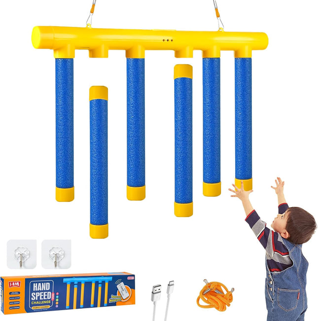 Reflex Drop Sticks Game with 3 Speed Modes for Reaction Training Fun