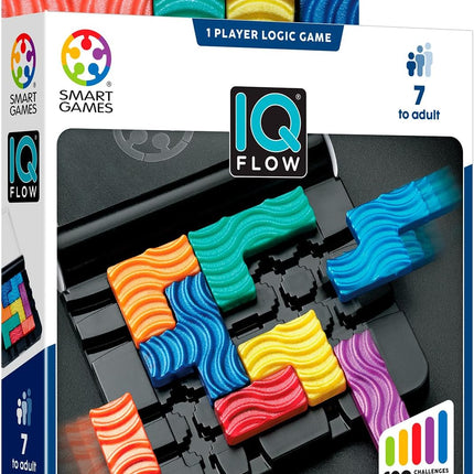 IQ Flow Travel Logic Sliding Puzzle Game with 120 Challenges Ages 7+