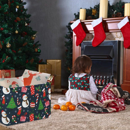 Christmas Gift Basket Tree, Cute Baby & Kids Storage Bin for Family Holiday Decor